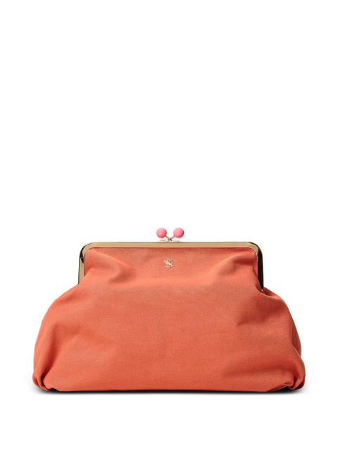 TWINSET Myfo maxi canvas clutch bag - Orange - zdjęcie produktu nr 1