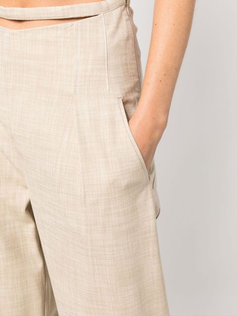 Cult Gaia cut-out wide-leg trousers - Neutrals