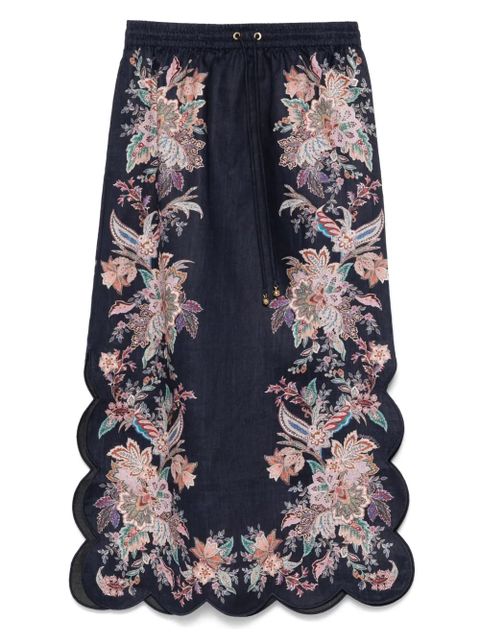 ZIMMERMANN Rhiannon midi skirt - Blue - zdjęcie produktu nr 1
