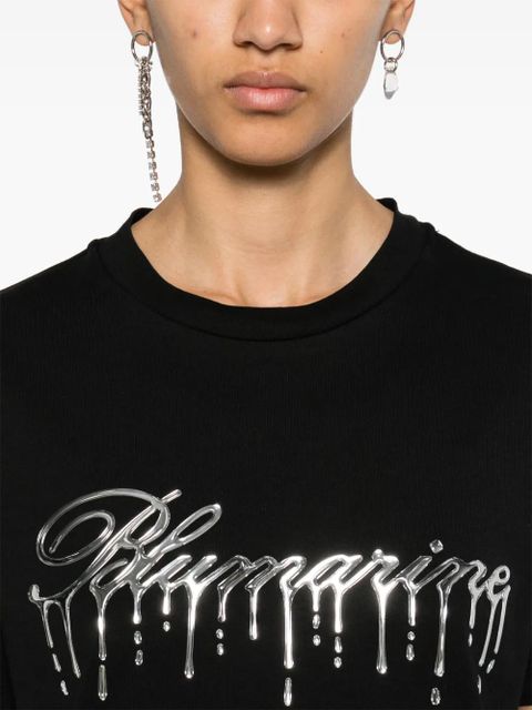 Blumarine raised-logo T-shirt - Black