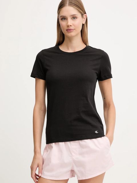 Calvin Klein Underwear t-shirt bawełniany 3-pack damski kolor czarny LV00QS7485 - zdjęcie produktu nr 1