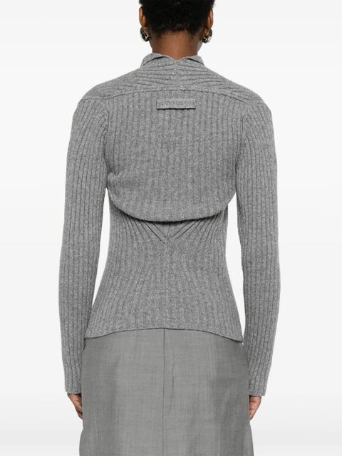 Victoria Beckham ribbed roll-neck sweater - Grey
