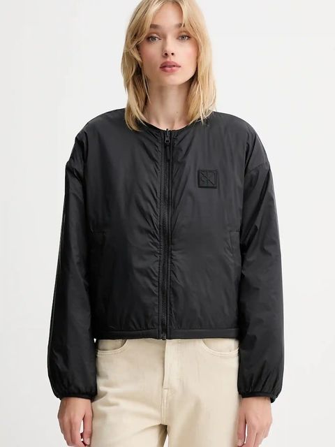 Calvin Klein Jeans kurtka dwustronna kolor czarny przejściowa oversize LV044D511G - zdjęcie produktu nr 1