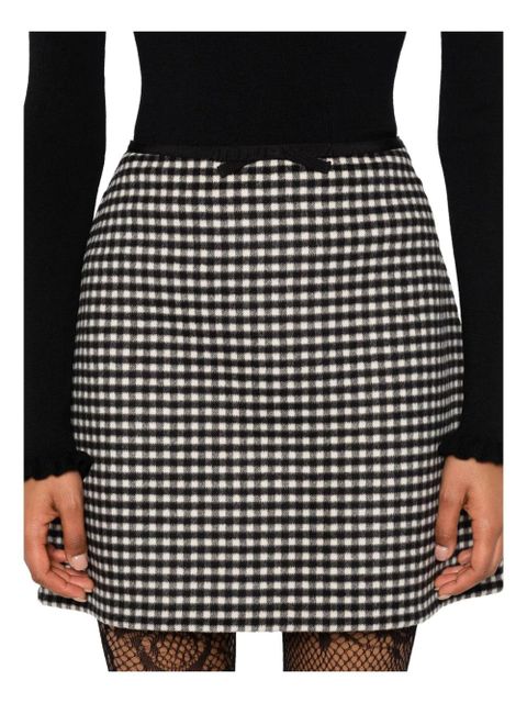 Valentino Garavani gingham mini skirt - Black - zdjęcie produktu nr 2