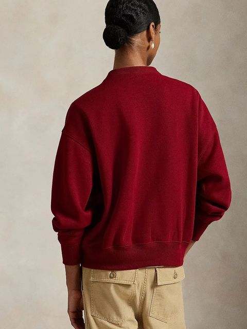 Polo Ralph Lauren bluza damska kolor bordowy gładka 211978306