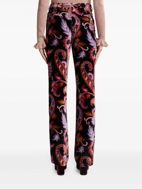 ETRO paisley velvet trousers - Black - zdjęcie produktu nr 2