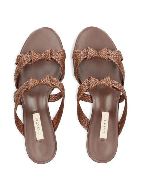 Casadei Julia woven knotted sandals - Brown