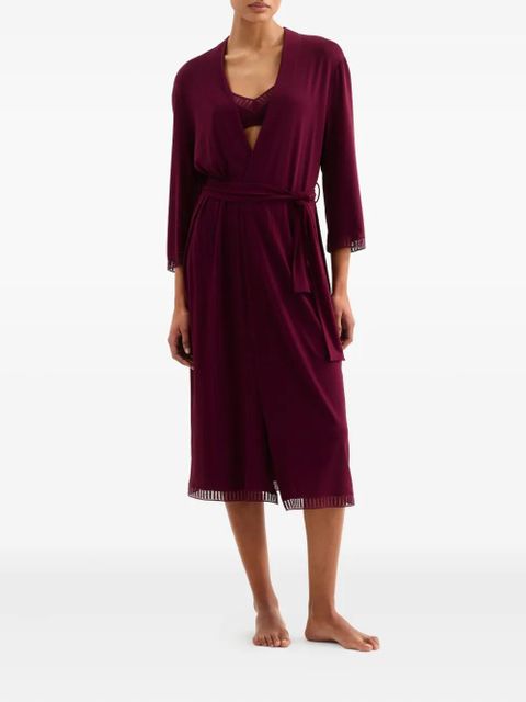 ERES Violette Graph lace-trimmed robe - Purple