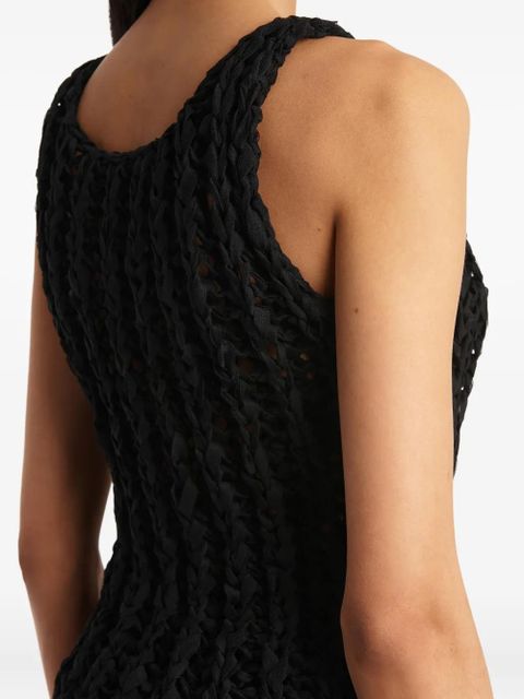KHAITE openwork Evita top - Black
