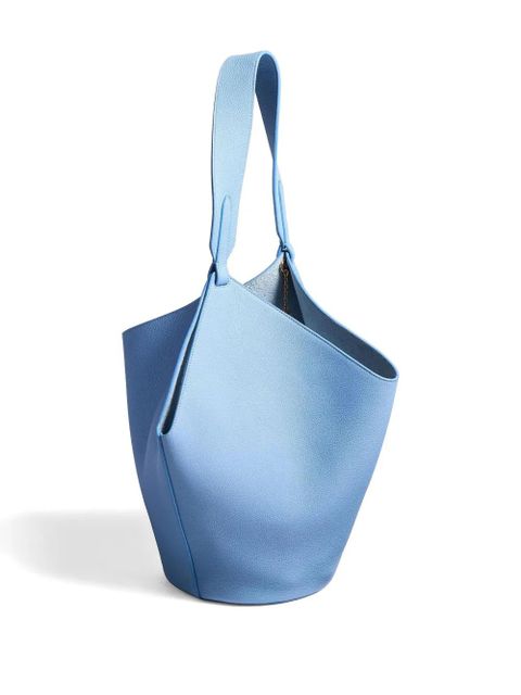 KHAITE Lotus pebbled Leather tote bag - Blue