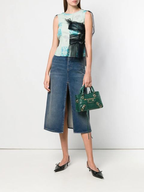 Balenciaga front slit skirt - Blue