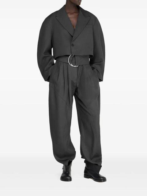 JW Anderson cropped tailored blazer - Grey - zdjęcie produktu nr 2