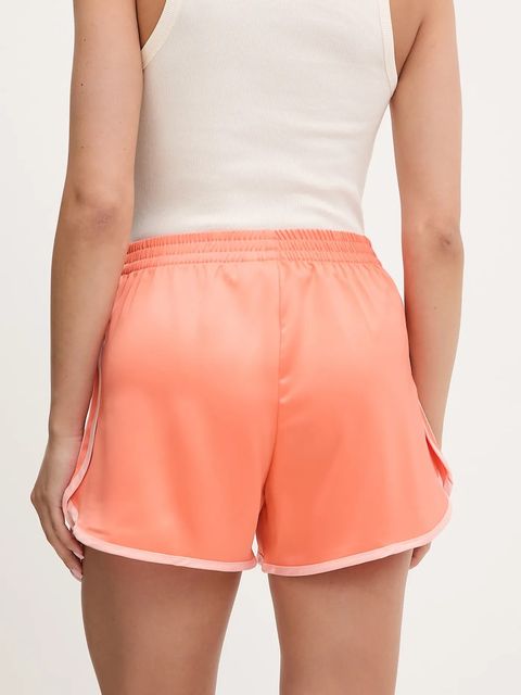 adidas Originals szorty 3-Stripes damskie kolor pomarańczowy gładkie high waist JD3122 - zdjęcie produktu nr 2