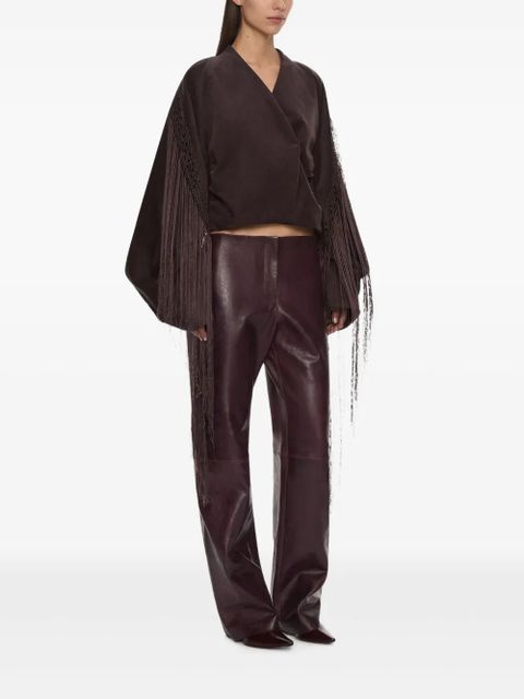 Christopher Esber corduroy cocoon fringed jacket - Brown - zdjęcie produktu nr 2