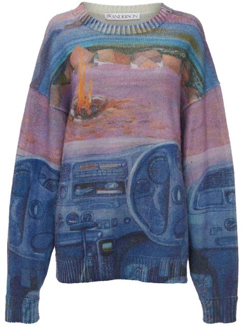 JW Anderson printed jumper - Blue - zdjęcie produktu nr 1