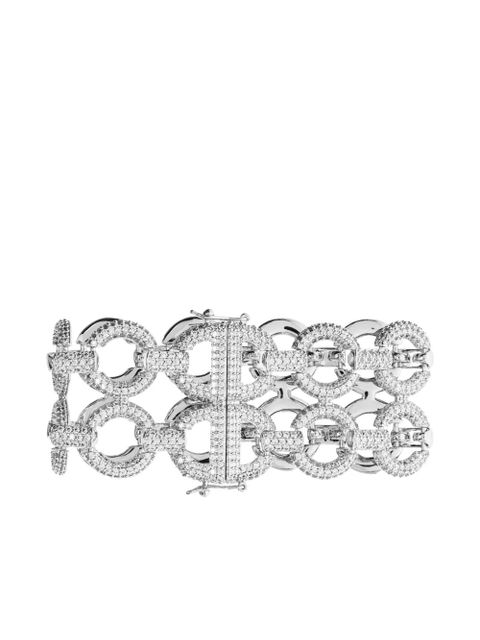 Self-Portrait crystal-embellished chain bracelet - Silver - zdjęcie produktu nr 2