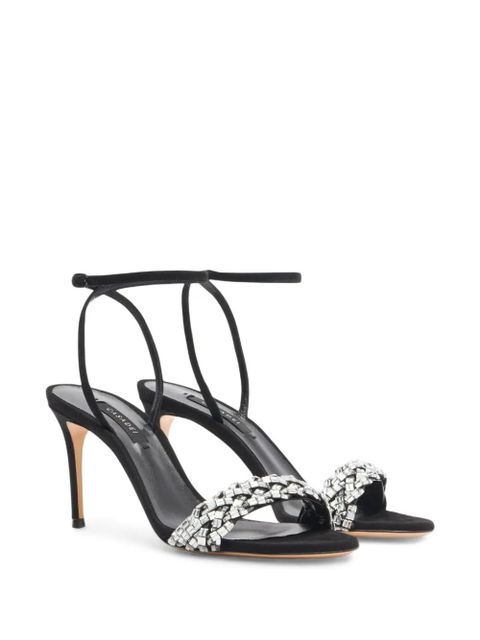 Casadei 80mm Julia embellished-braided sandals - Black - zdjęcie produktu nr 2