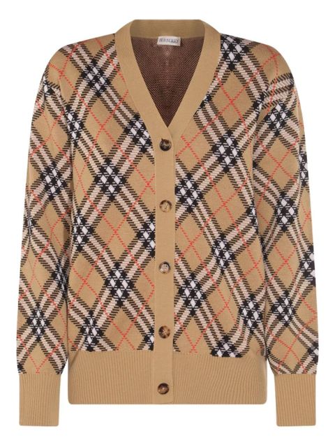 Burberry checked cardigan - Neutrals - zdjęcie produktu nr 1