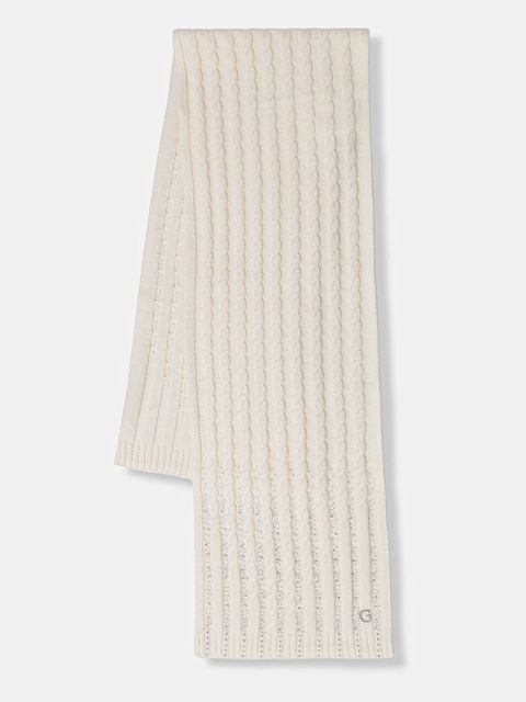 Guess szalik damski kolor beżowy z aplikacją AW5384 POL03 - zdjęcie produktu nr 1