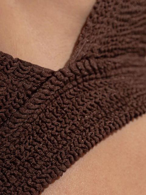 Hunza G metallic crinkle bikini - Brown