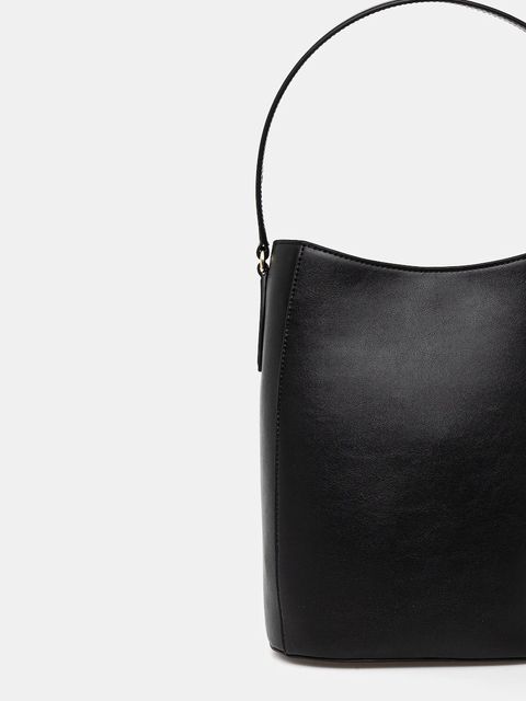 BOSS torebka skórzana kolor czarny 50552149