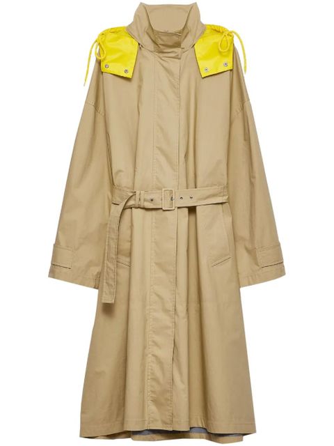 Prada technical poplin raincoat - Neutrals - zdjęcie produktu nr 1