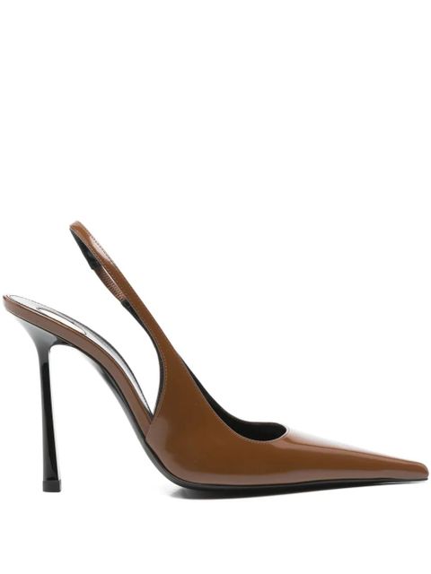 Saint Laurent 110mm Vendome slingback pointed-toe pumps - Brown - zdjęcie produktu nr 1