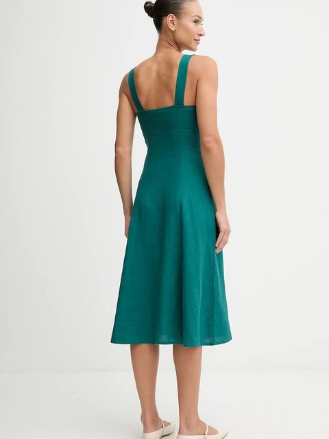 United Colors of Benetton sukienka lniana - zdjęcie produktu nr 1