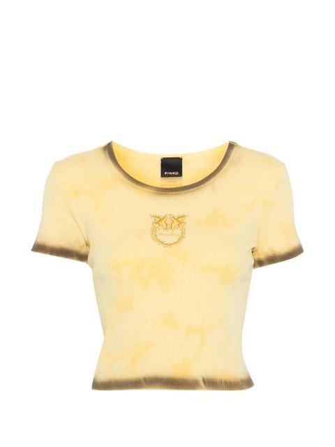 PINKO logo-embroidered T-shirt - Yellow - zdjęcie produktu nr 1