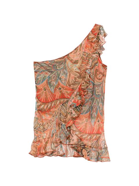 ETRO ruffled paisley top - Orange - zdjęcie produktu nr 1