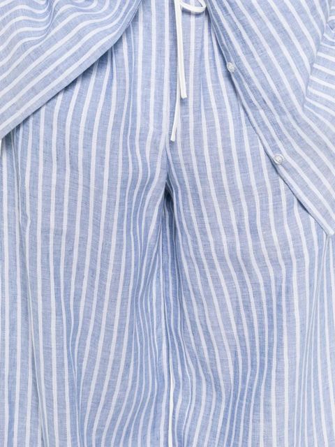 Off-White striped palazzo trousers - Blue