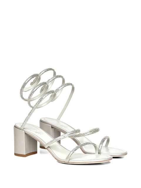 René Caovilla Cleo crystal-embellished heeled sandals - Grey - zdjęcie produktu nr 2
