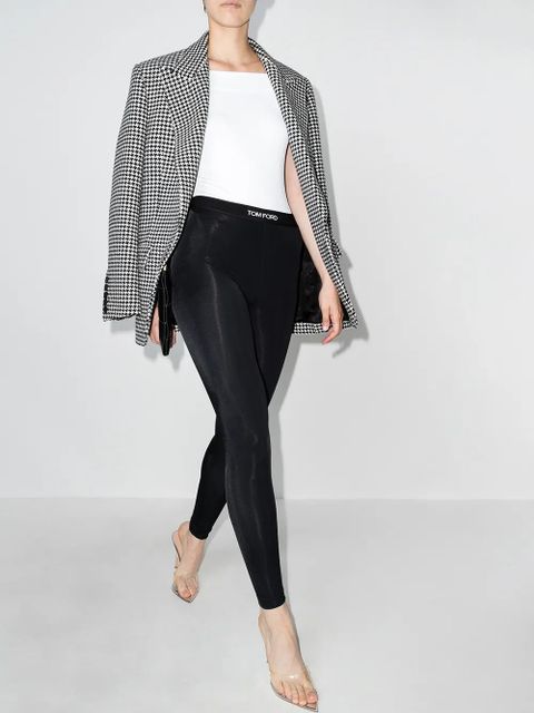 TOM FORD logo-waistband leggings - Black