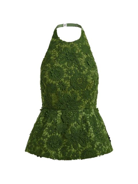 Essentiel Antwerp floral lace halter top - Green - zdjęcie produktu nr 1