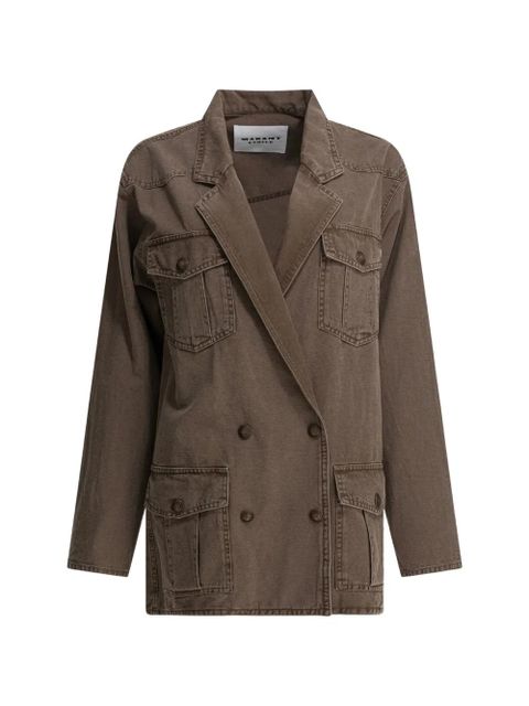MARANT ÉTOILE button cotton coat - Brown - zdjęcie produktu nr 1