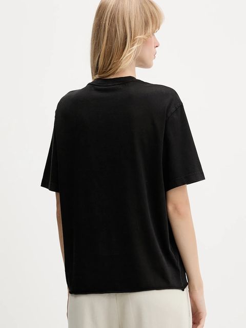 Karl Lagerfeld Jeans t-shirt bawełniany damski kolor czarny A4W17004