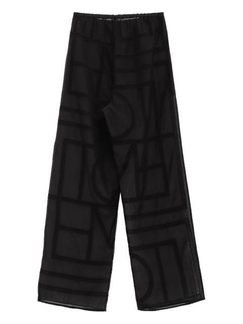 TOTEME geometric-pattern pants - Black - zdjęcie produktu nr 2