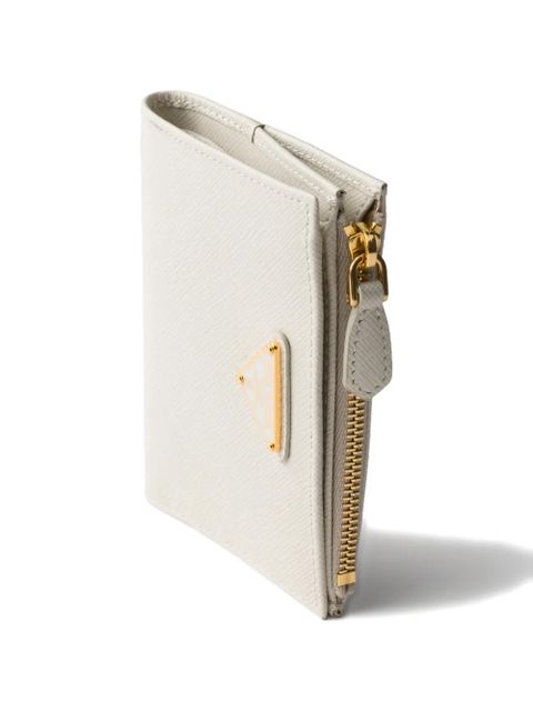 Prada small saffiano-leather wallet - Neutrals