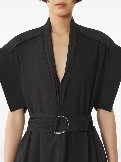 Lanvin belted v-neck midi dress - Black