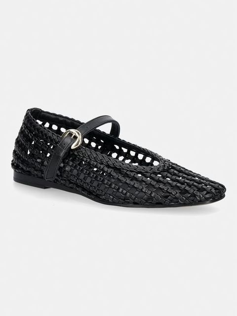 Tommy Hilfiger baleriny WOVEN LEATHER MIX BALLERINA - zdjęcie produktu nr 1