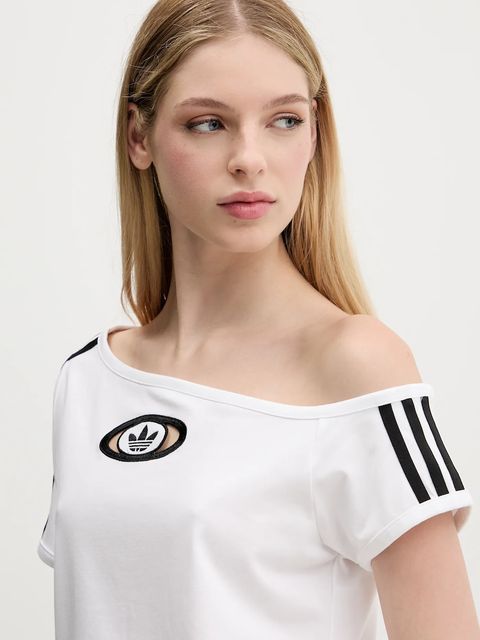 adidas Originals t-shirt Offshoulder Tee damski kolor biały KC8795