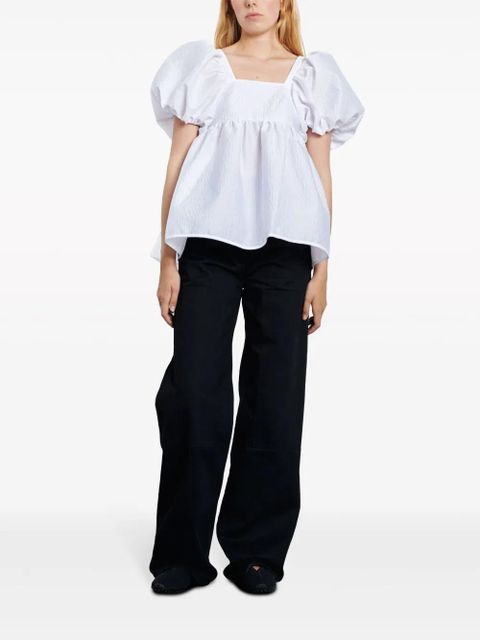 Cecilie Bahnsen Alma matelassé-effect blouse - White