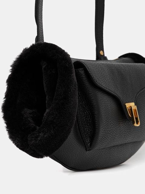 Coccinelle torebka skórzana BEAT kolor czarny E1.TDK.15.01.01