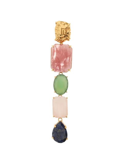 Balmain gemstone-embellished drop earrings - Gold