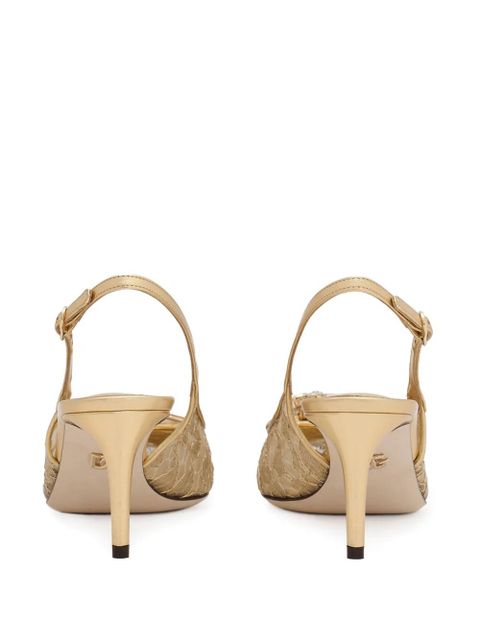 Dolce & Gabbana 60mm Rainbow slingback pumps - Neutrals