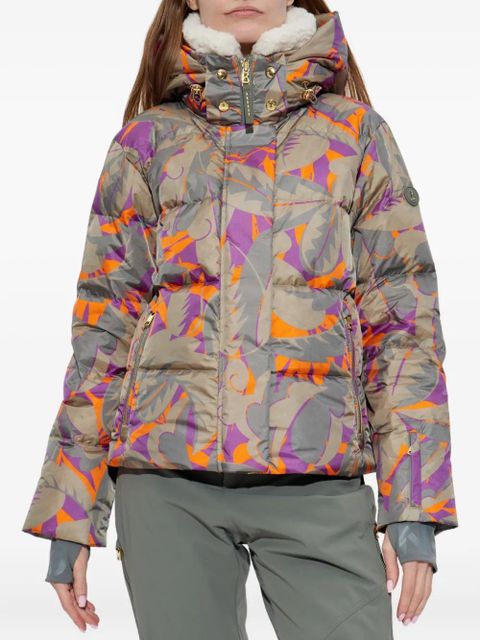 BOGNER Maja leaf-print ski jacket - Green