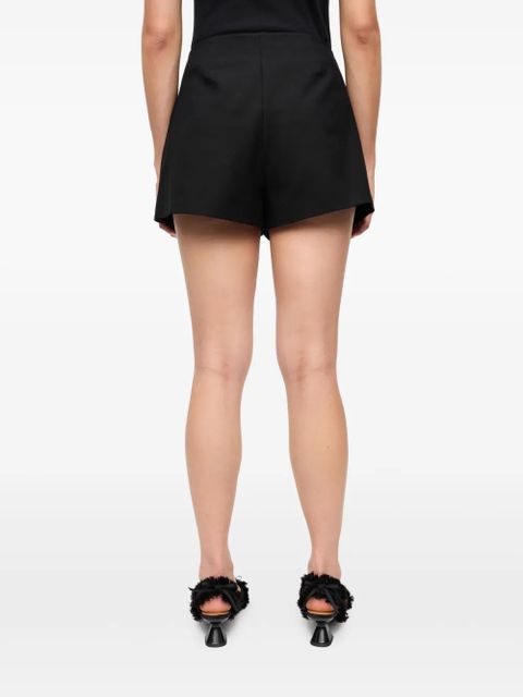 GANNI draped-panel shorts - Black