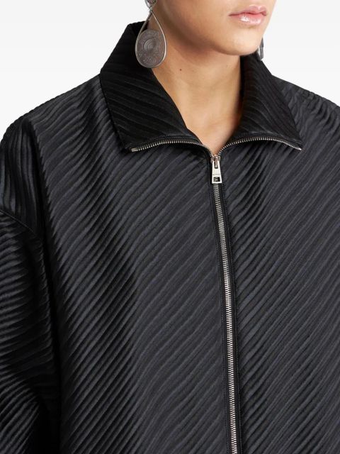 ETRO striped-jacquard bomber jacket - Black