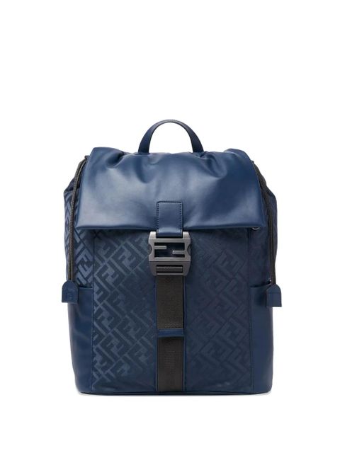 FENDI ff-motif buckle backpack - Blue - zdjęcie produktu nr 1