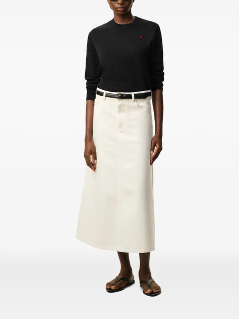 AMI Paris Ami De Coeur wool crew-neck sweater - Black - zdjęcie produktu nr 2